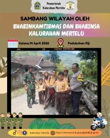 Sambang Wilayah Bhabinkamtibmas dan Babinsa Mertelu dalam Gerakan Peduli Anak di Padukuhan Piji